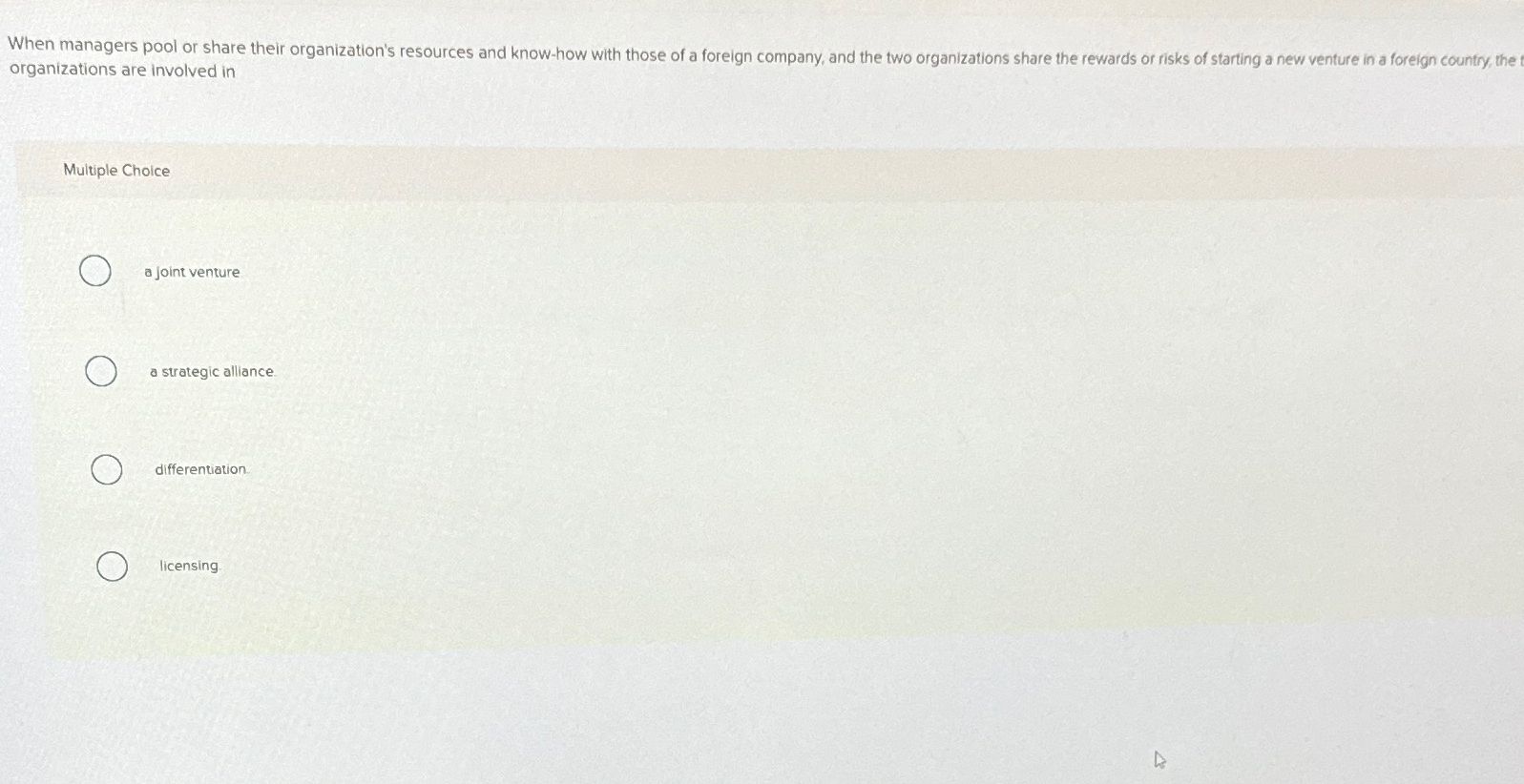  When managers pool or share their organization's resources and know-how with
