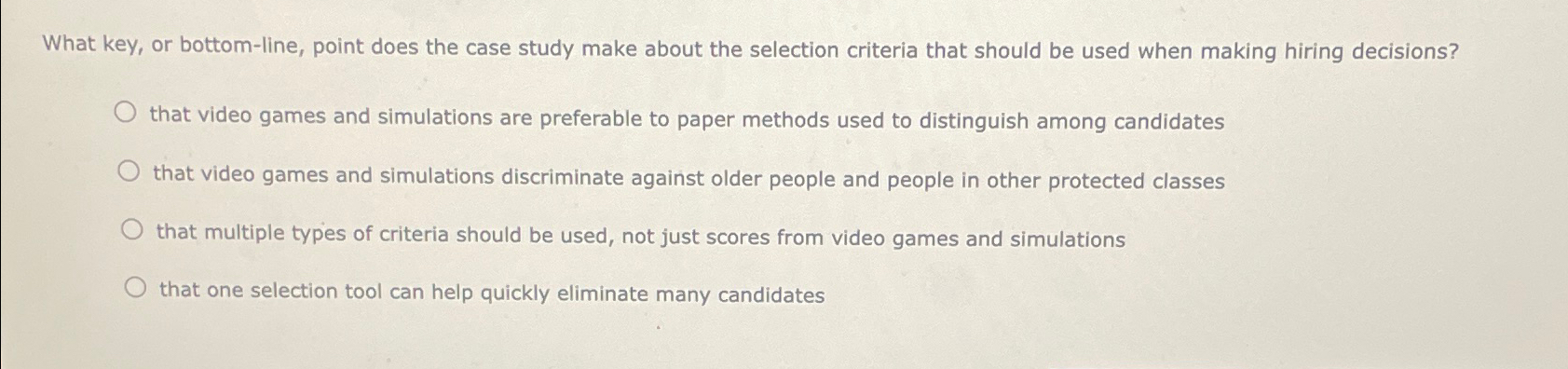  What key, or bottom-line, point does the case study make about
