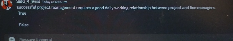  Sidd_4_Real Today at 12:05 PM successful project management requires a good