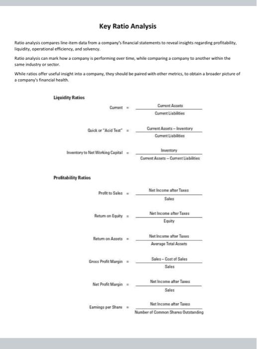 APPLE company Key Ratio Analysis Ratio analysis compares line-item data from a