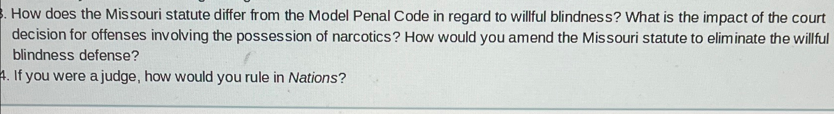  How does the Missouri statute differ from the Model Penal Code