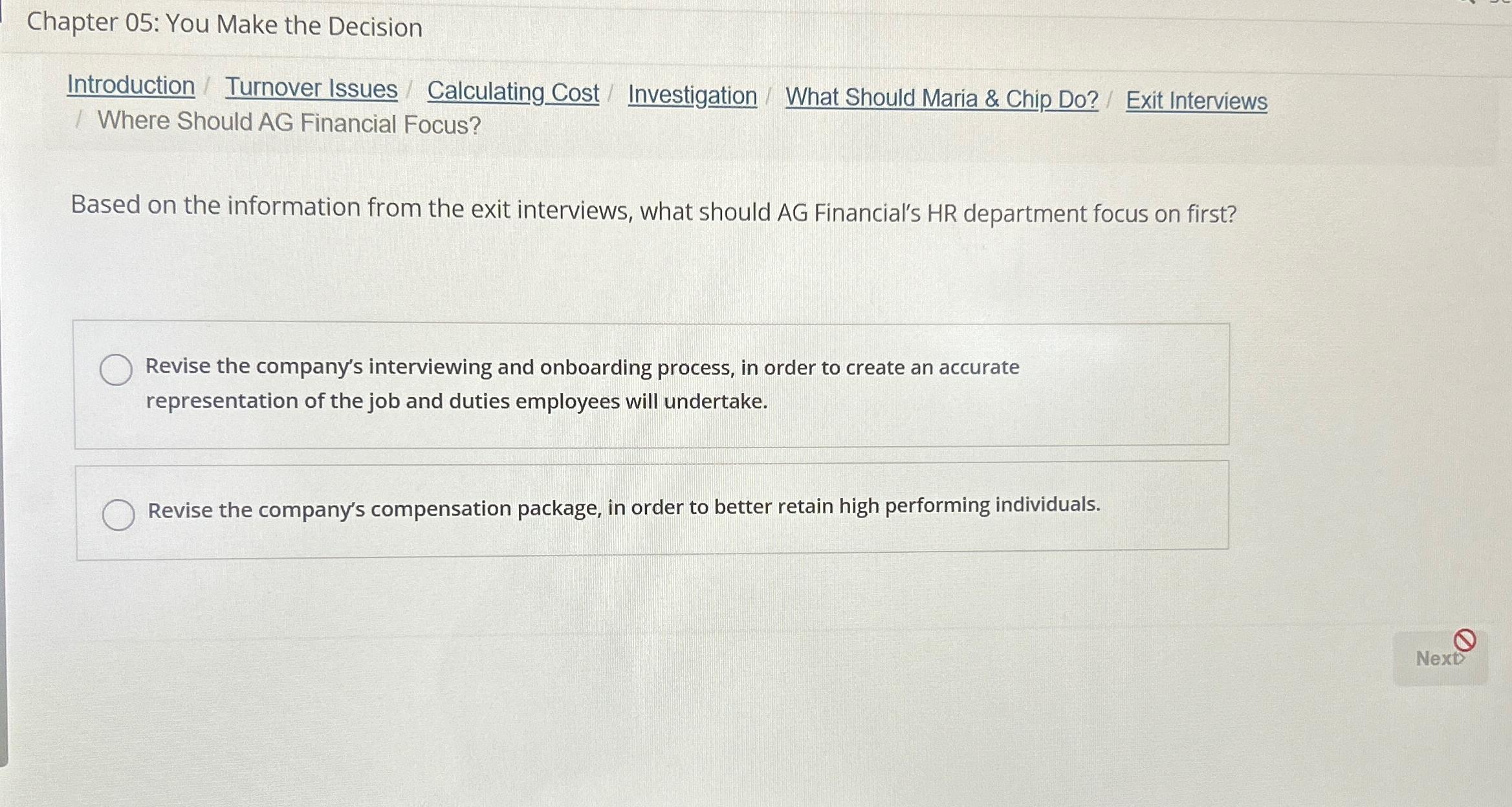  Chapter 05: You Make the Decision Introduction Turnover Issues / Calculating
