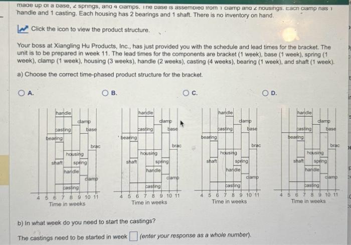 As the production planner for Xiangling Hu Products, Inc., you have been