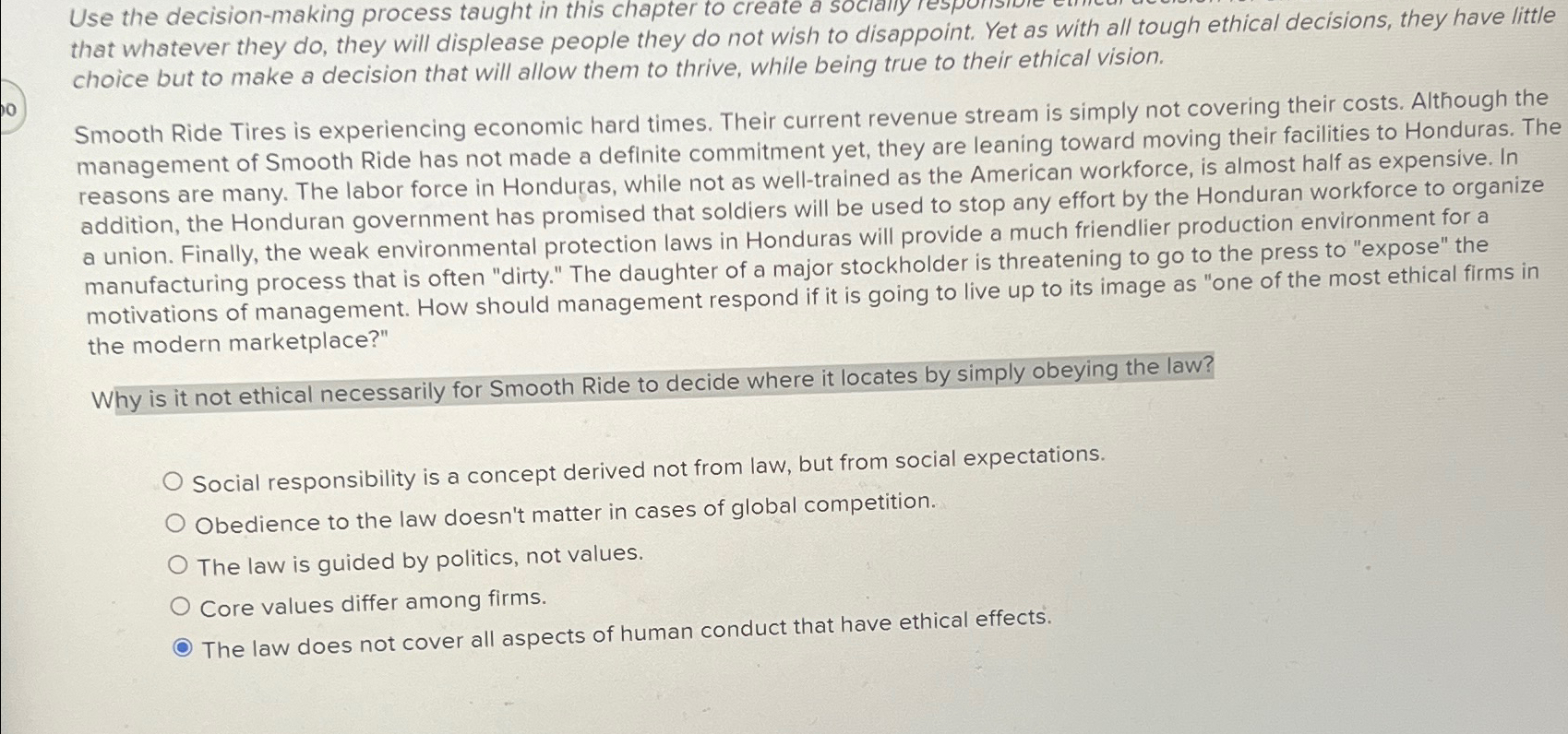  Use the decision-making process taught in this chapter to create a