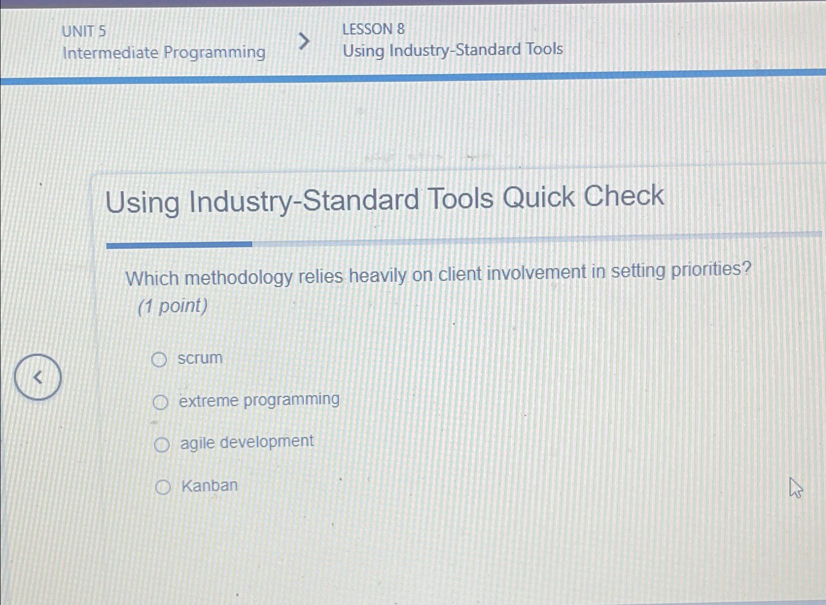  UNIT 5 LESSON 8 Intermediate Programming Using Industry-Standard Tools Using Industry-Standard