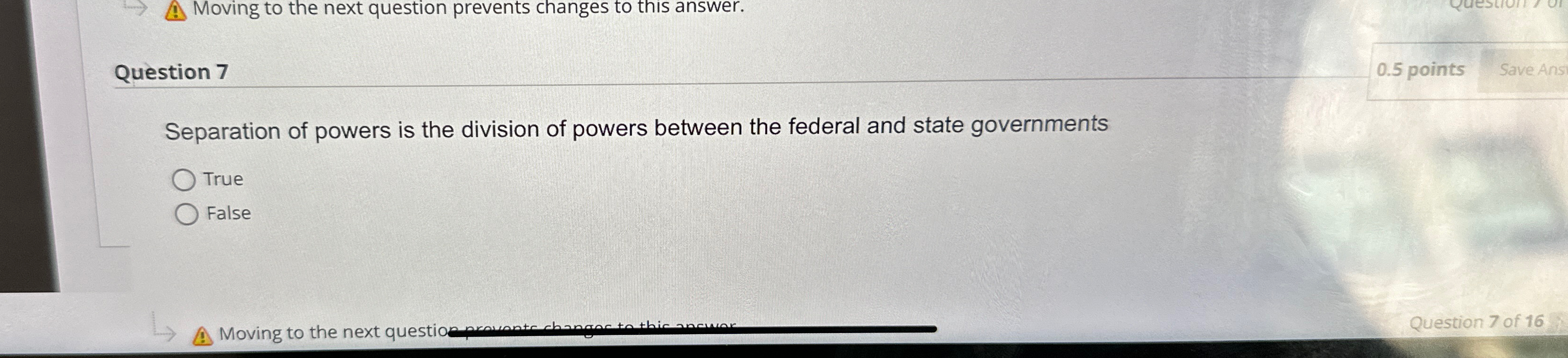  Moving to the next question prevents changes to this answer. Question