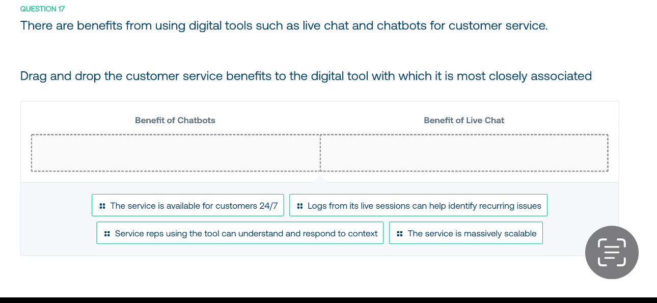  QUESTION 17 There are benefits from using digital tools such as