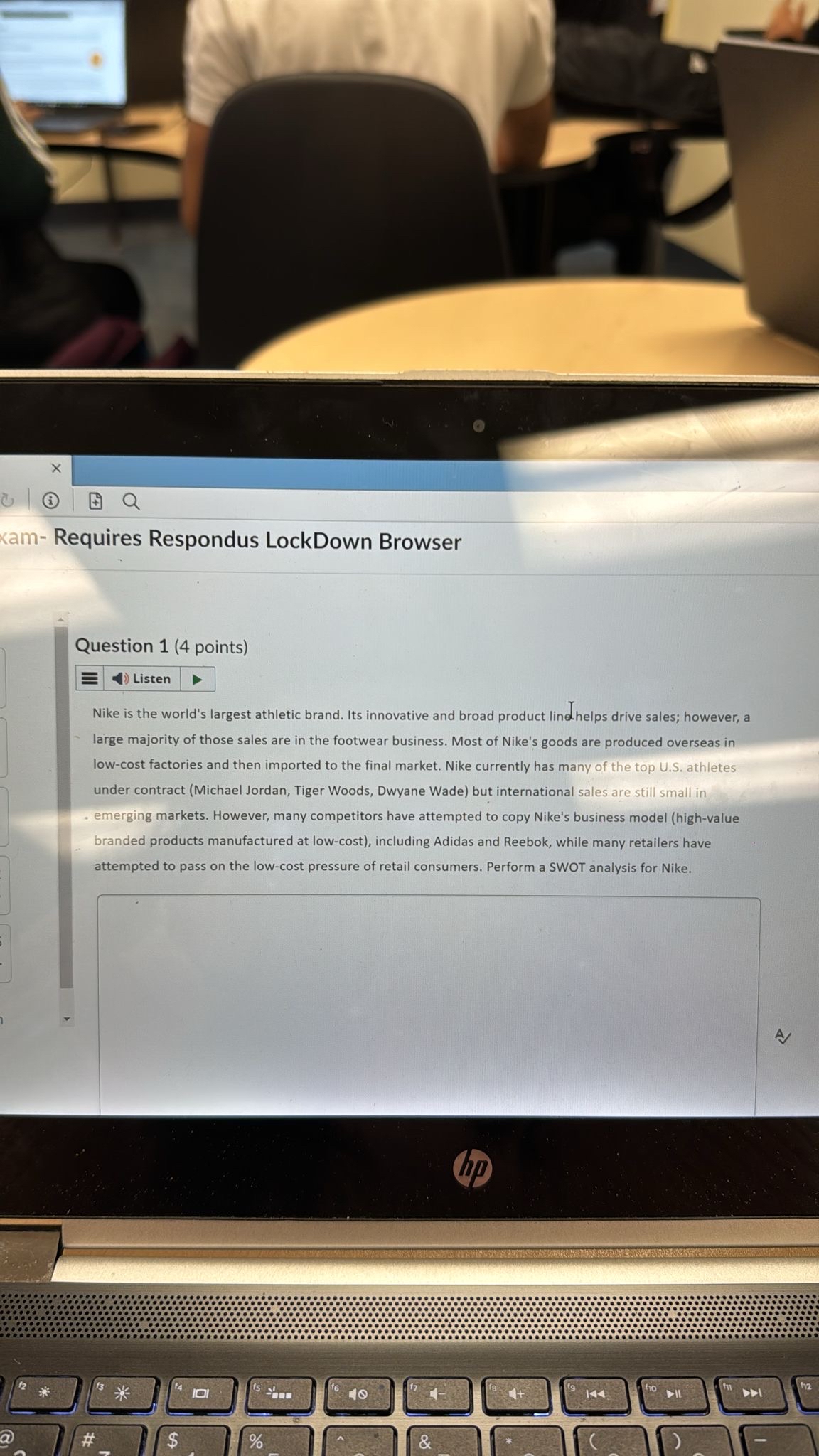  Question 1(4 points) Listen Nike is the world's largest athletic brand.
