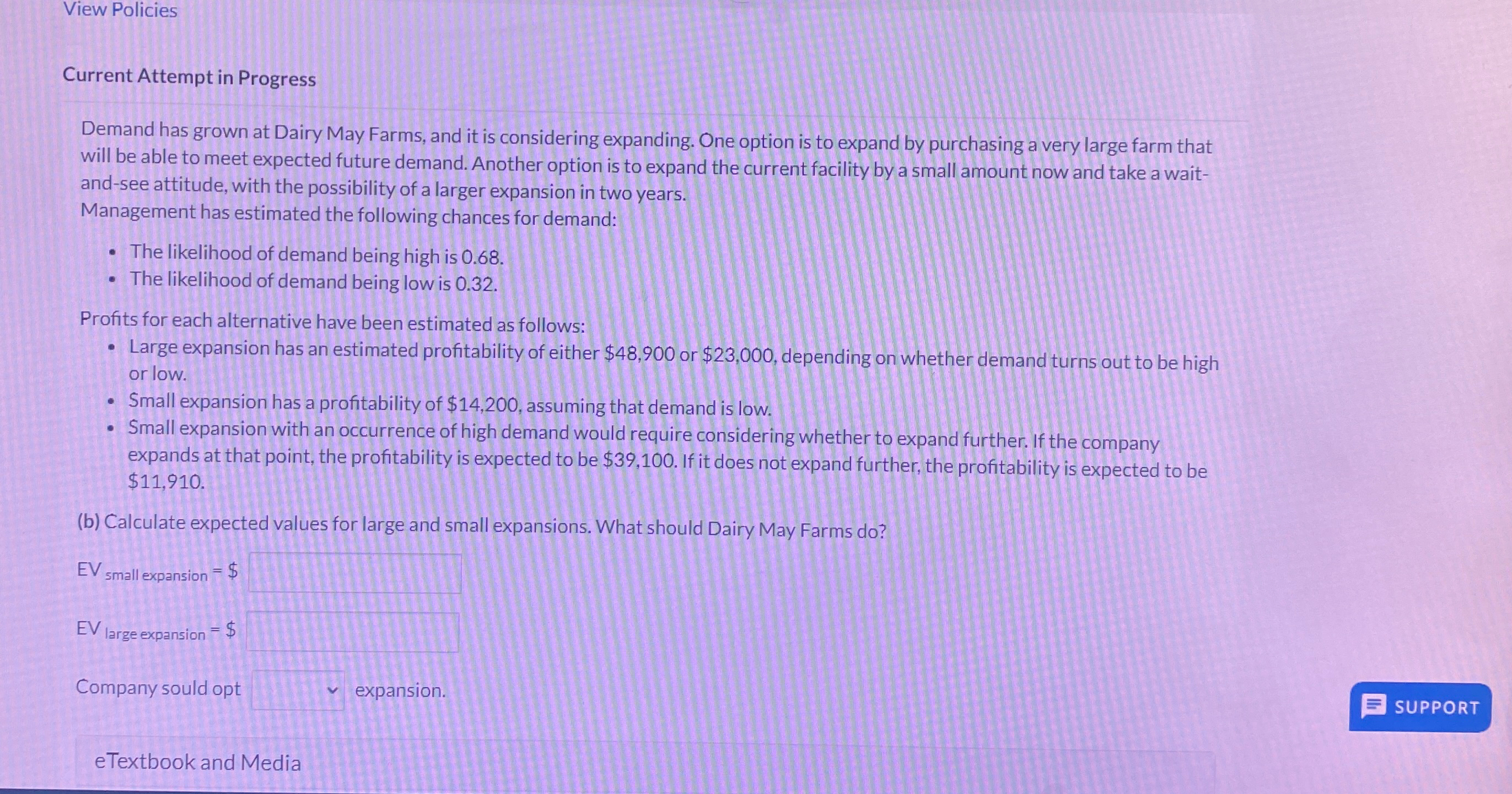  View Policies Current Attempt in Progress Demand has grown at Dairy