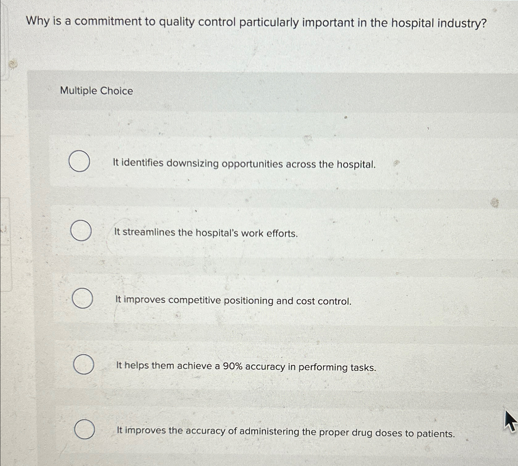  Why is a commitment to quality control particularly important in the