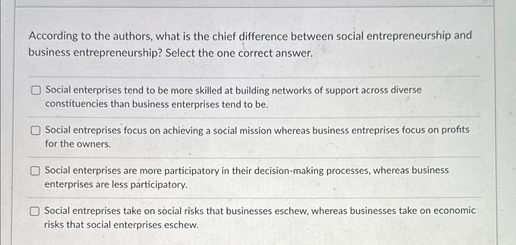  According to the authors, what is the chief difference between social
