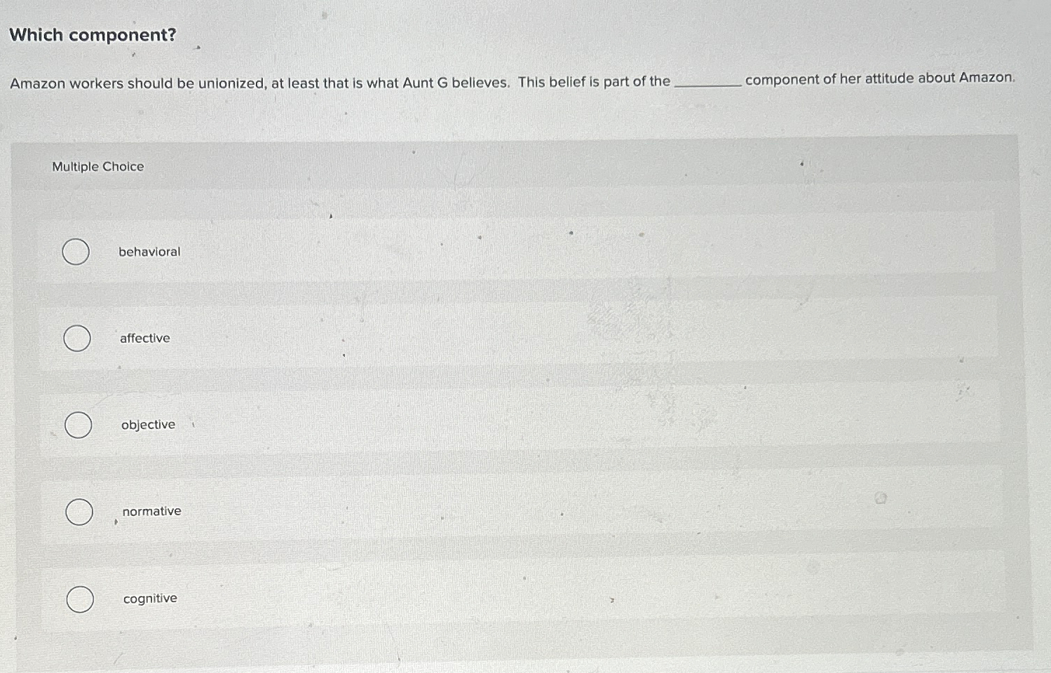  Which component? Amazon workers should be unionized, at least that is