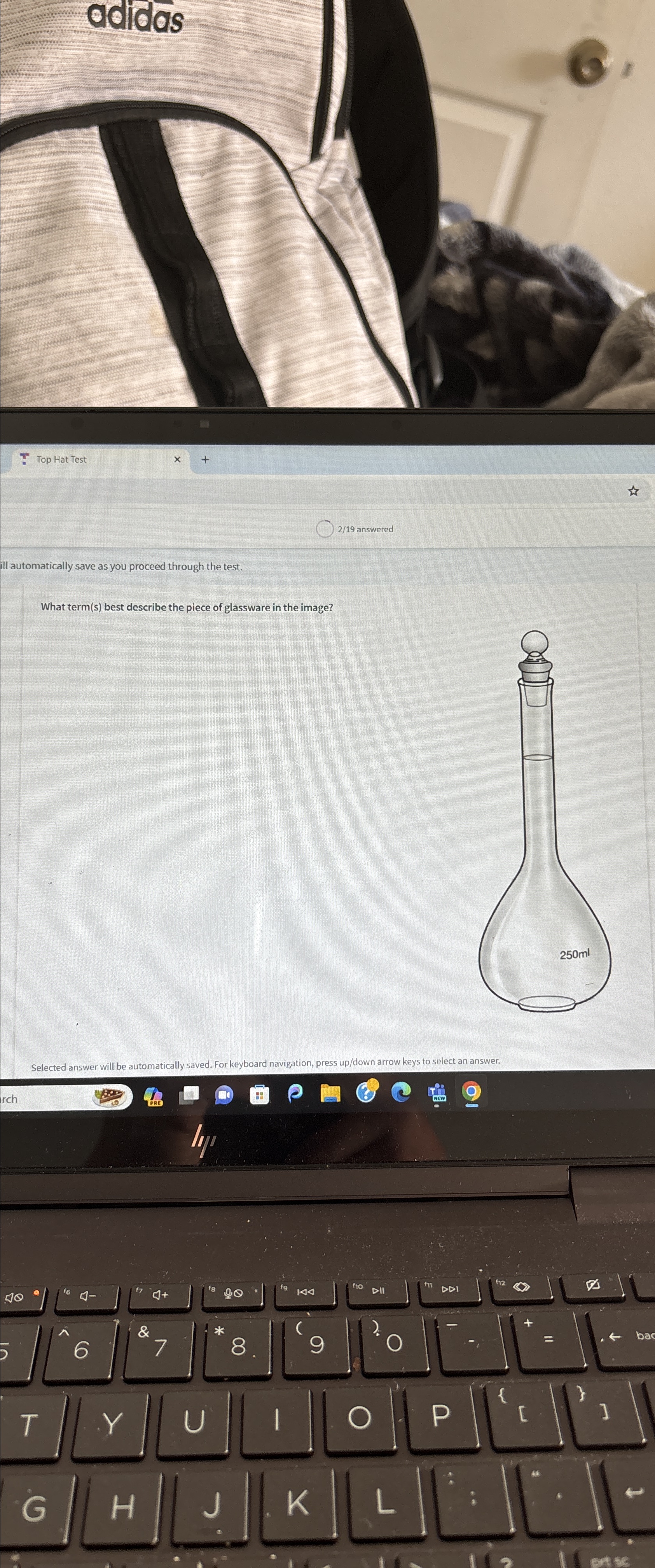  adidas ill automatically save as you proceed through the test. What