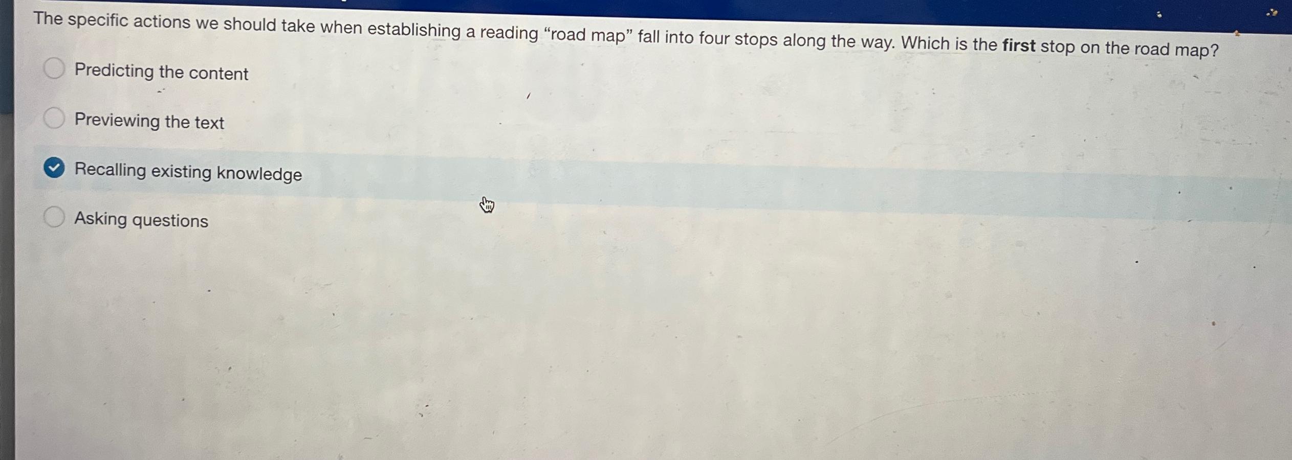  The specific actions we should take when establishing a reading "road
