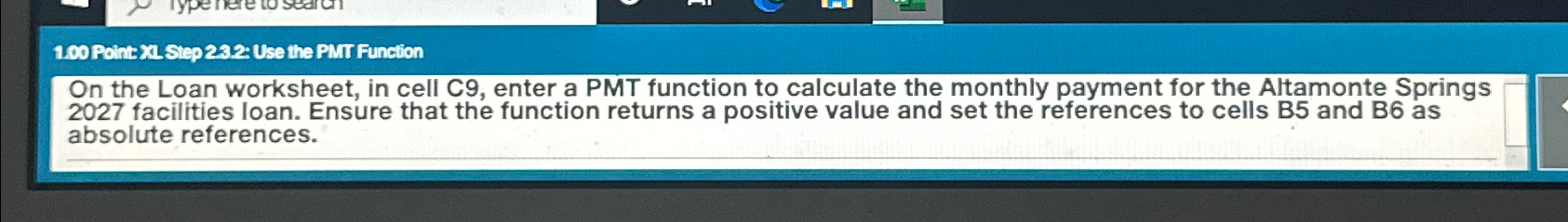  100 Point X. Step 23.2: Use the PMI Function On the