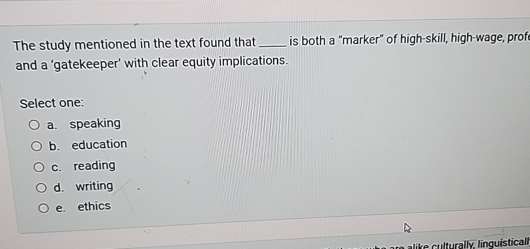  The study mentioned in the text found that is both a