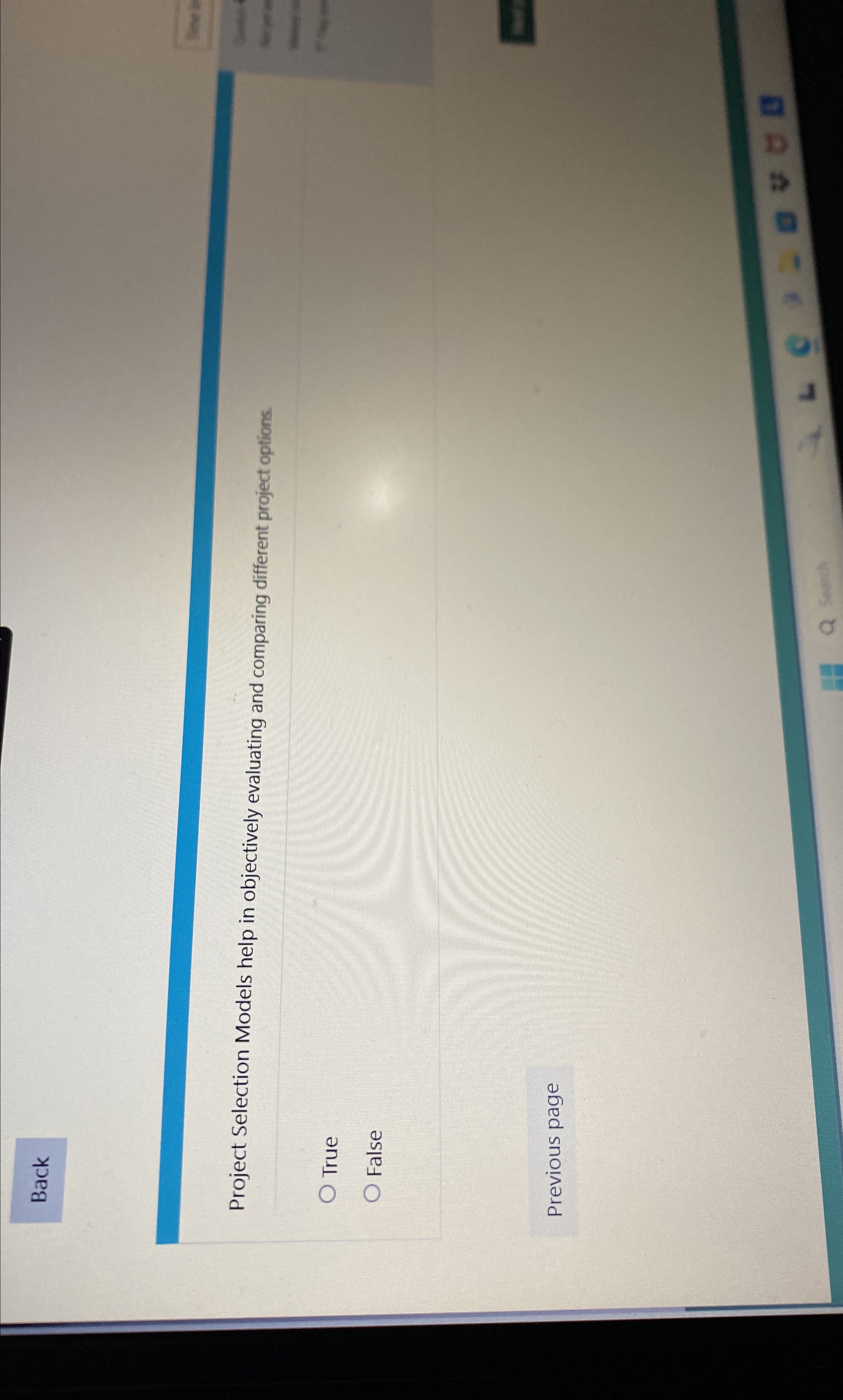  Project Selection Models help in objectively evaluating and comparing different project
