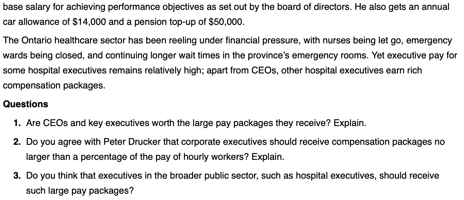  base salary for achieving performance objectives as set out by the