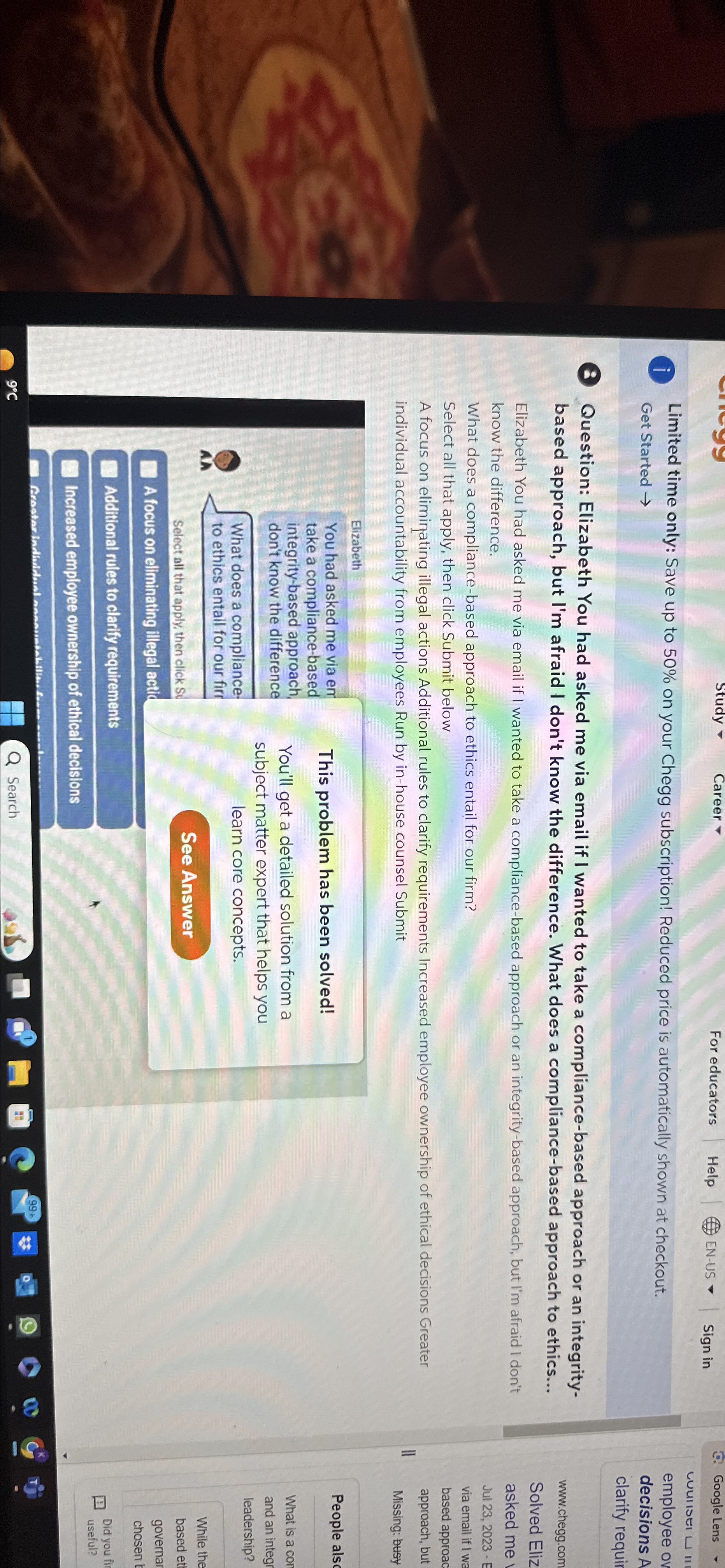  (i) Limited time only: Save up to 50% on your Chegg