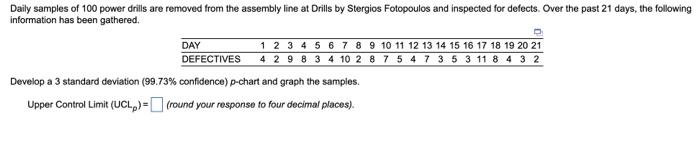 Find LCL, P bar find lcl also Develop a 3 standard deviation