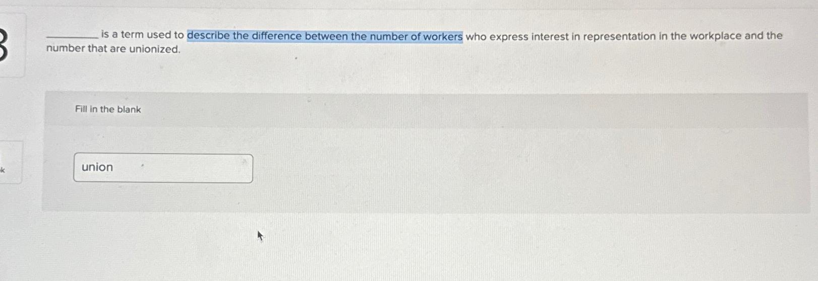  is a term used to describe the difference between the number
