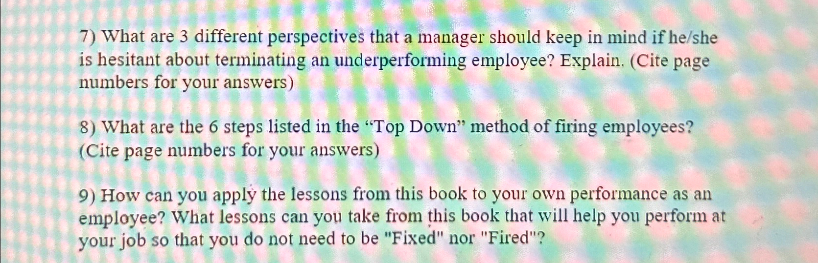  What are 3 different perspectives that a manager should keep in