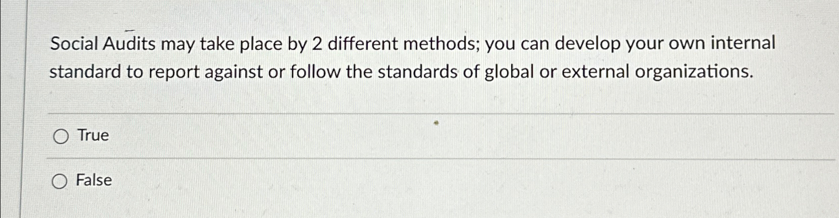  Social Audits may take place by 2 different methods; you can