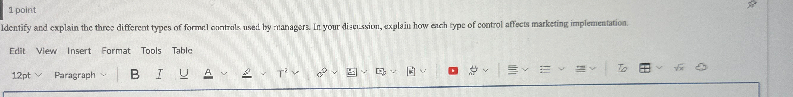  1 point Identify and explain the three different types of formal