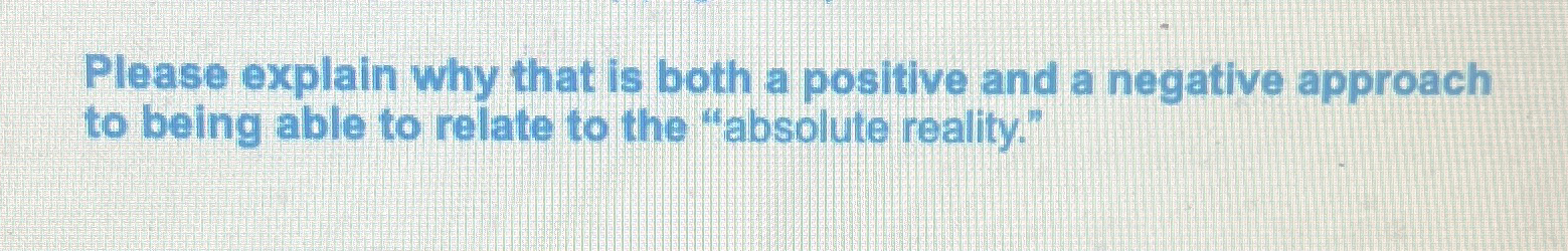  Please explain why that is both a positive and a negative