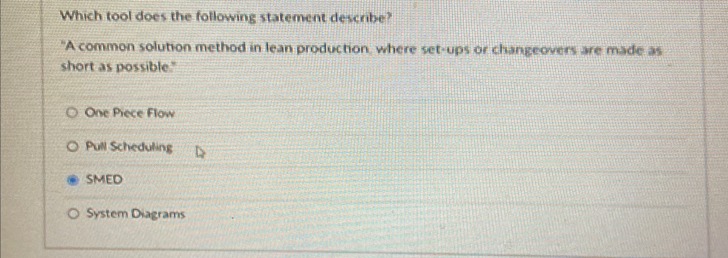  Which tool does the following statement describe? A common solution method