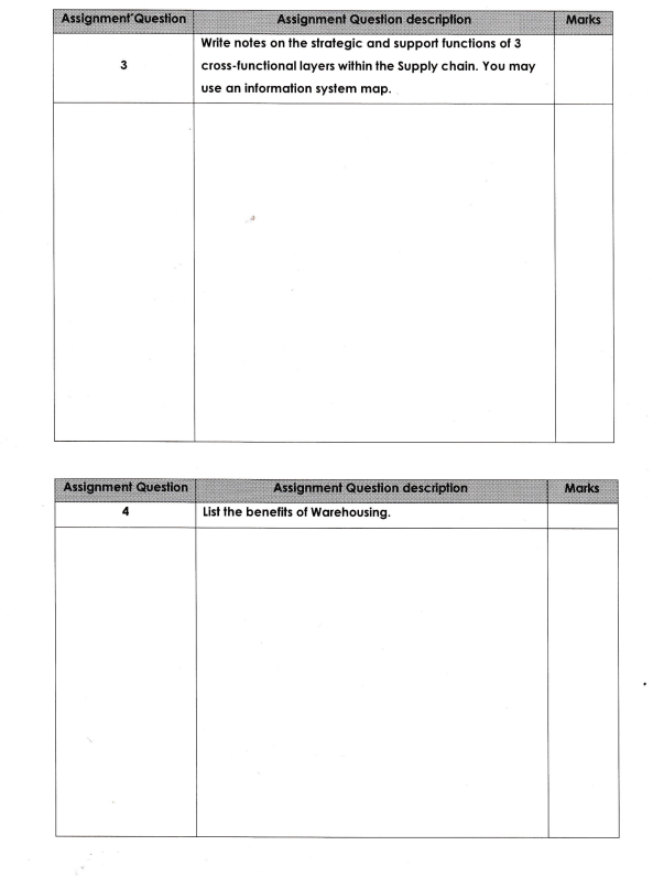 \begin{tabular}{|c|l|l|} \hline Assignment Question & \multicolumn{1}{|c|}{ Assignment Question descriplion } &