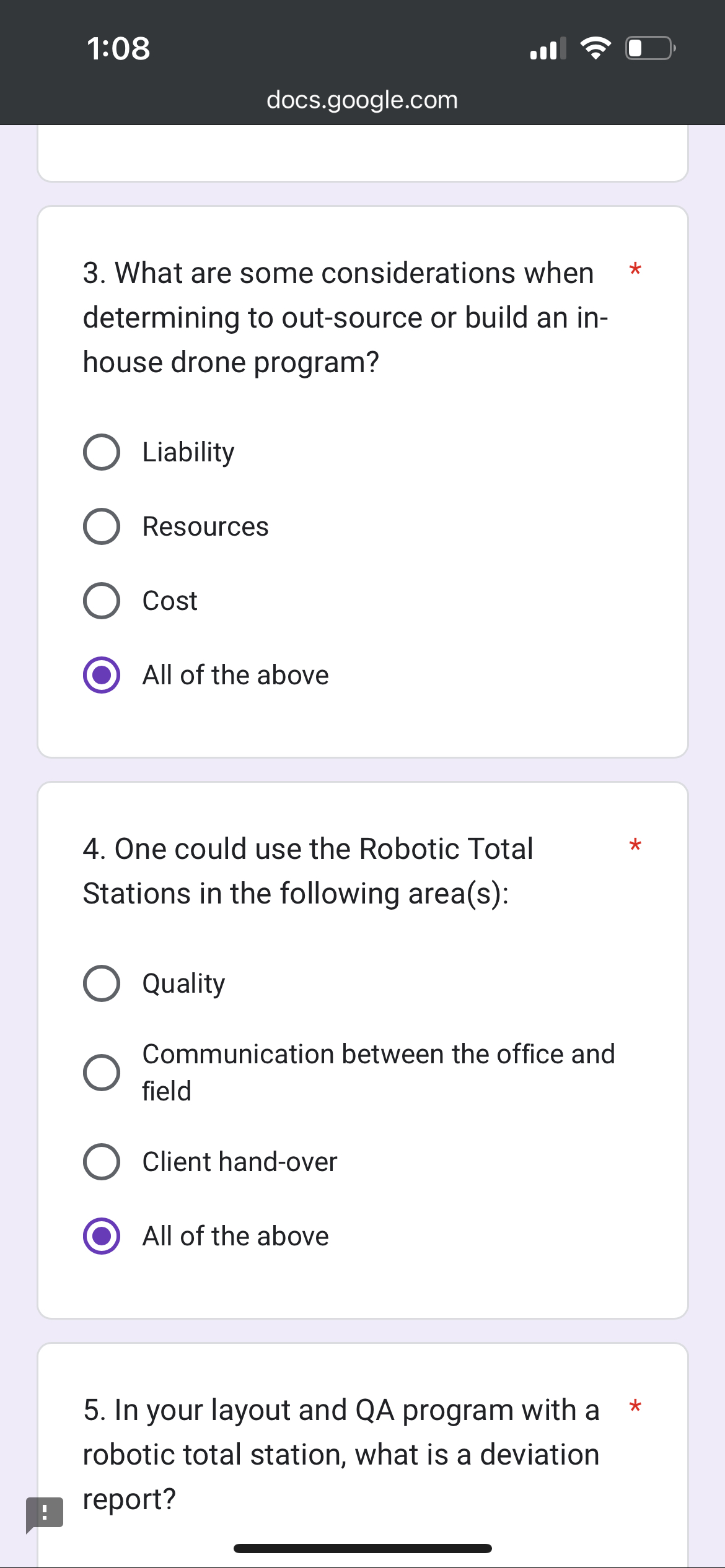  1:08 docs.google.com 3. What are some considerations when determining to out-source
