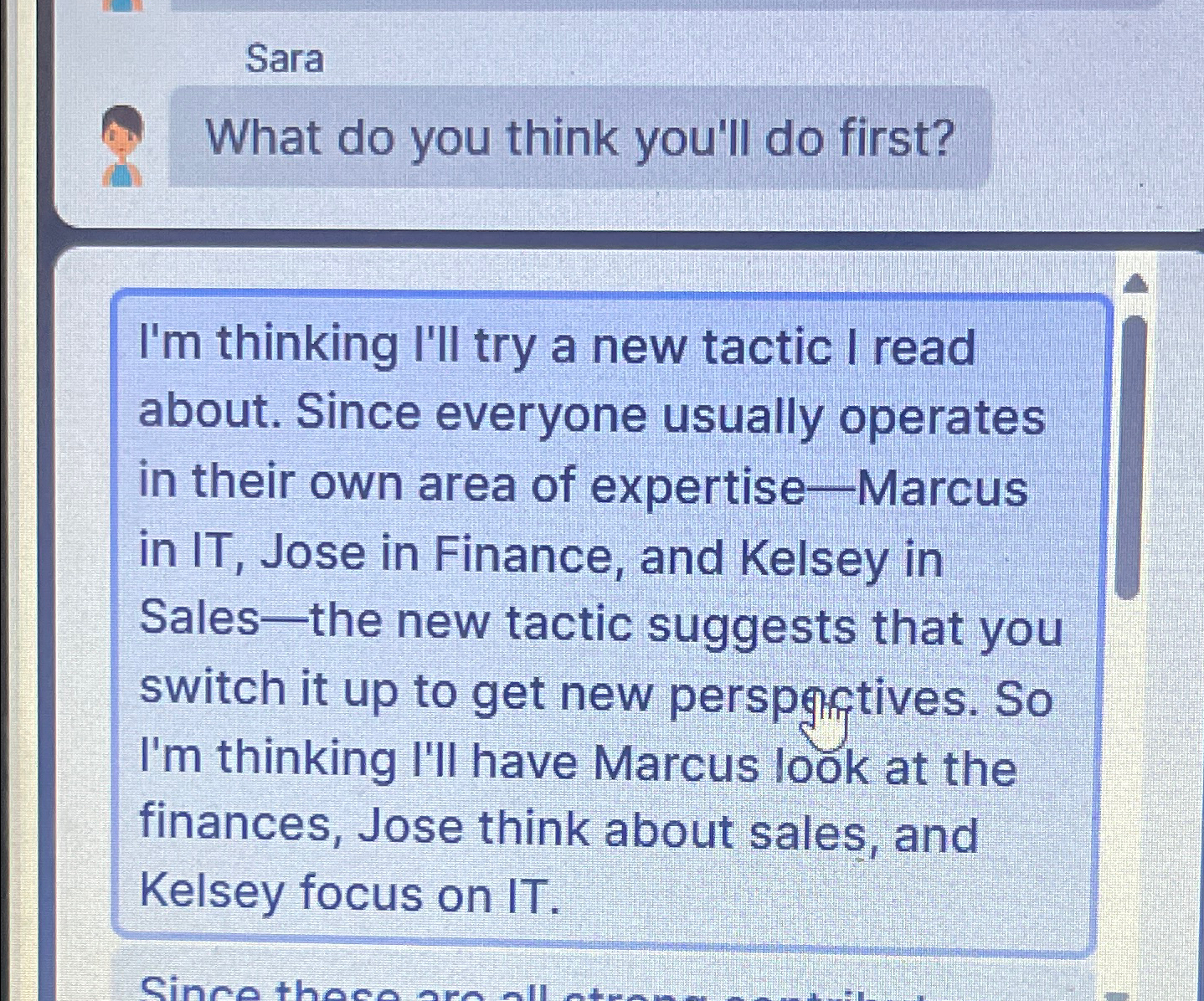  Sara What do you think you'll do first? I'm thinking I'll