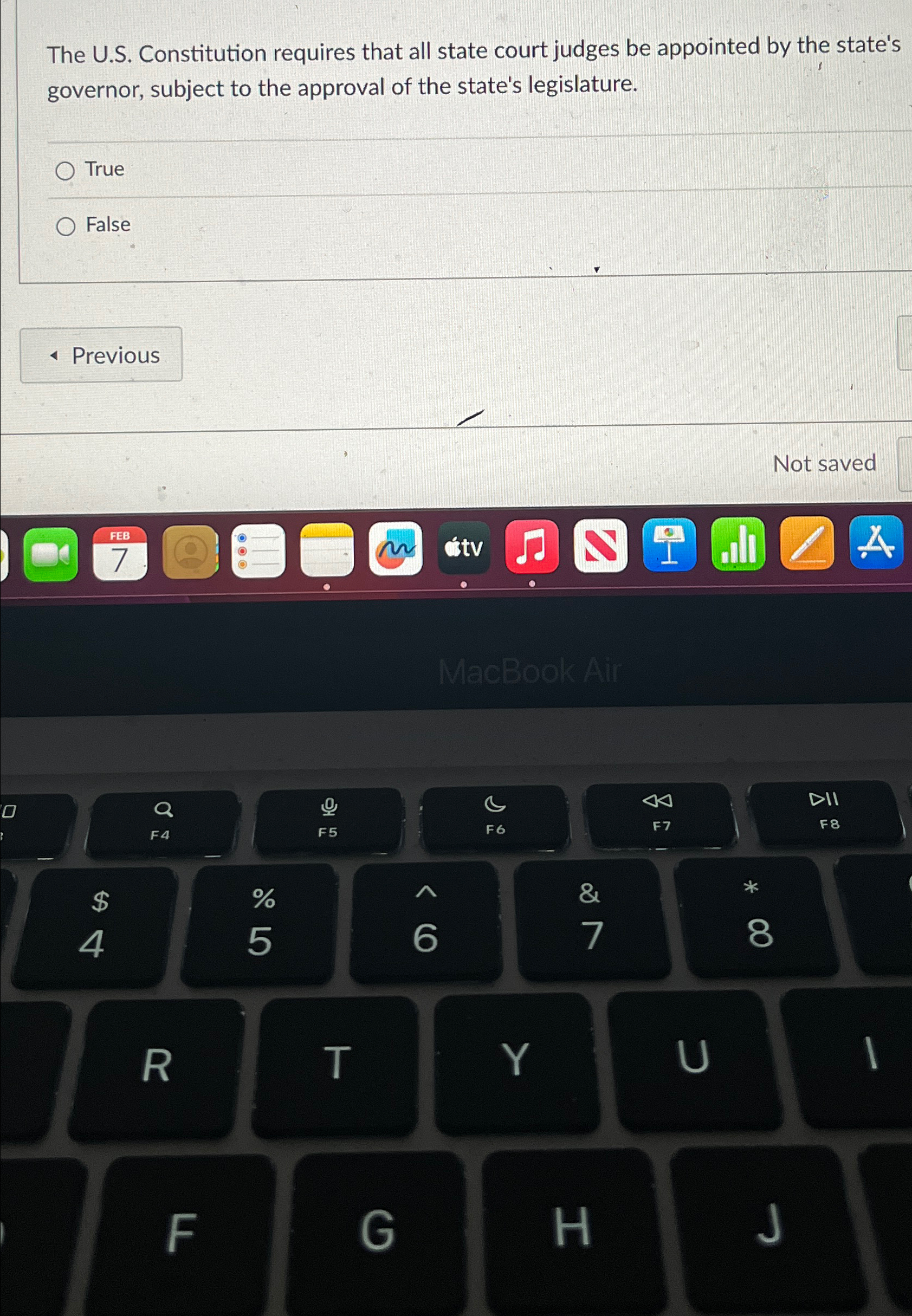  The U.S. Constitution requires that all state court judges be appointed