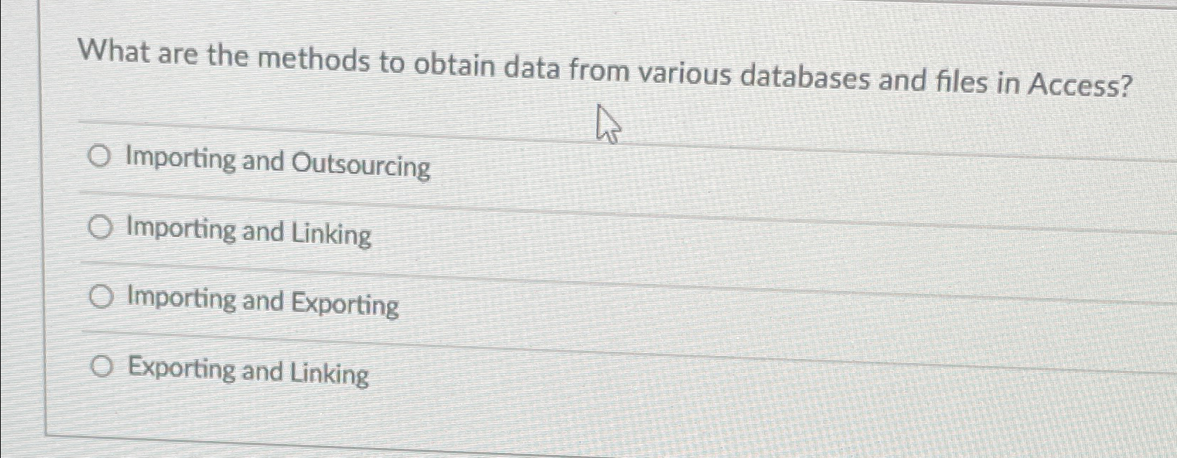  What are the methods to obtain data from various databases and
