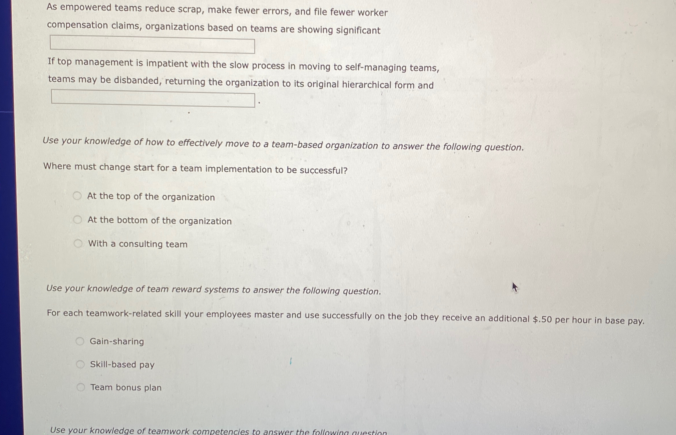  As empowered teams reduce scrap, make fewer errors, and file fewer