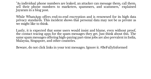 country's contact tracing effort is the most convenient excuse to blame in