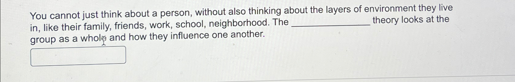  You cannot just think about a person, without also thinking about