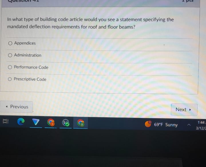  In what type of building code article would you see a