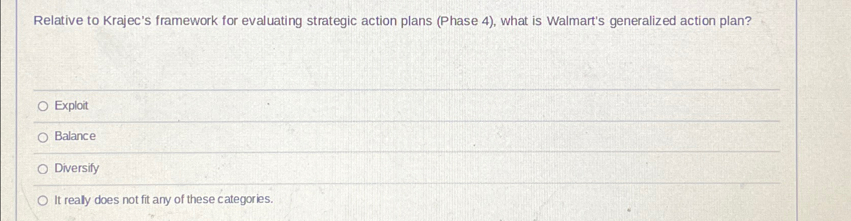  Relative to Krajec's framework for evaluating strategic action plans (Phase 4),