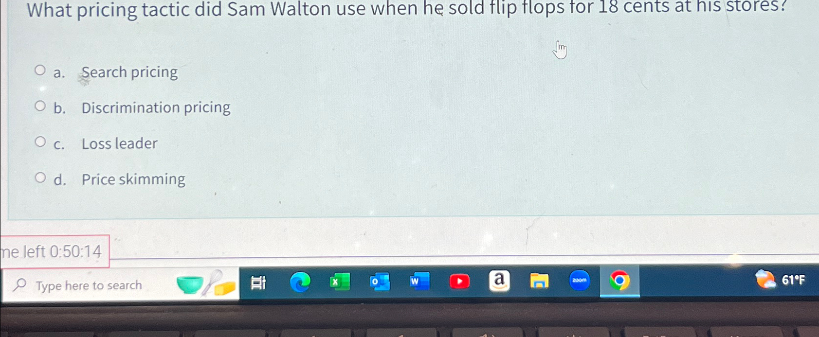 What pricing tactic did Sam Walton use when he sold flip