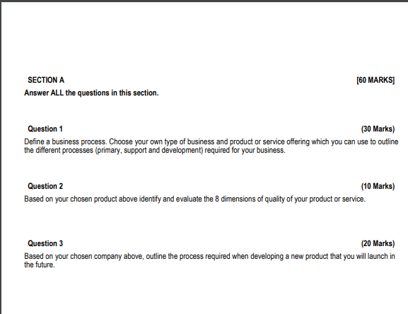  SECTION A [60 MARKS] Answer ALL the questions in this section.