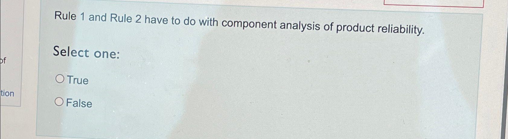  Rule 1 and Rule 2 have to do with component analysis