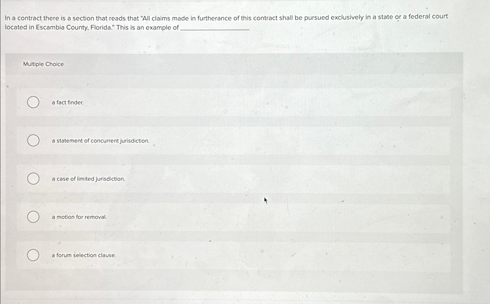  In a contract there is a section that reads that "All