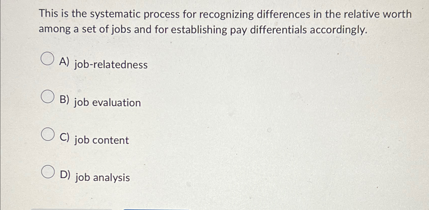  This is the systematic process for recognizing differences in the relative