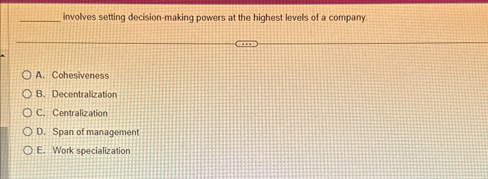  involves setting decision-making powers at the highest levels of a company.