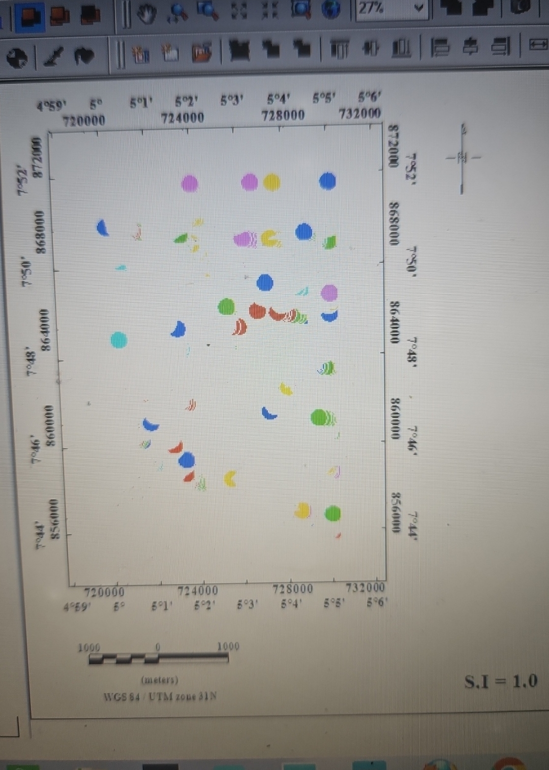  this is an euler deconvolution map created from aeromagnetic data. i