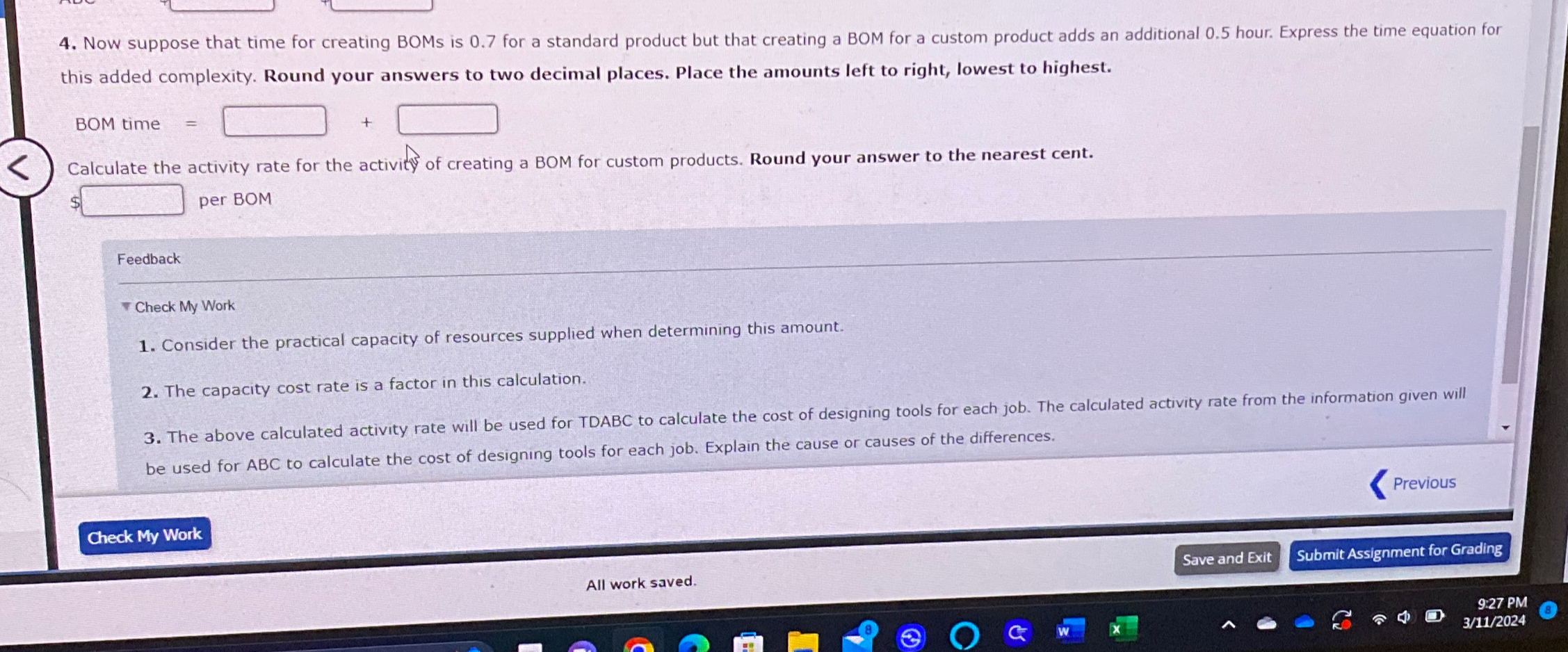  this added complexity. Round your answers to two decimal places. Place