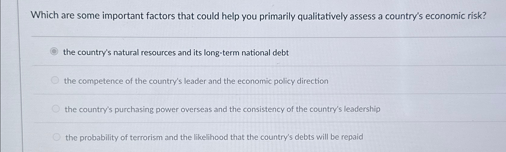  Which are some important factors that could help you primarily qualitatively