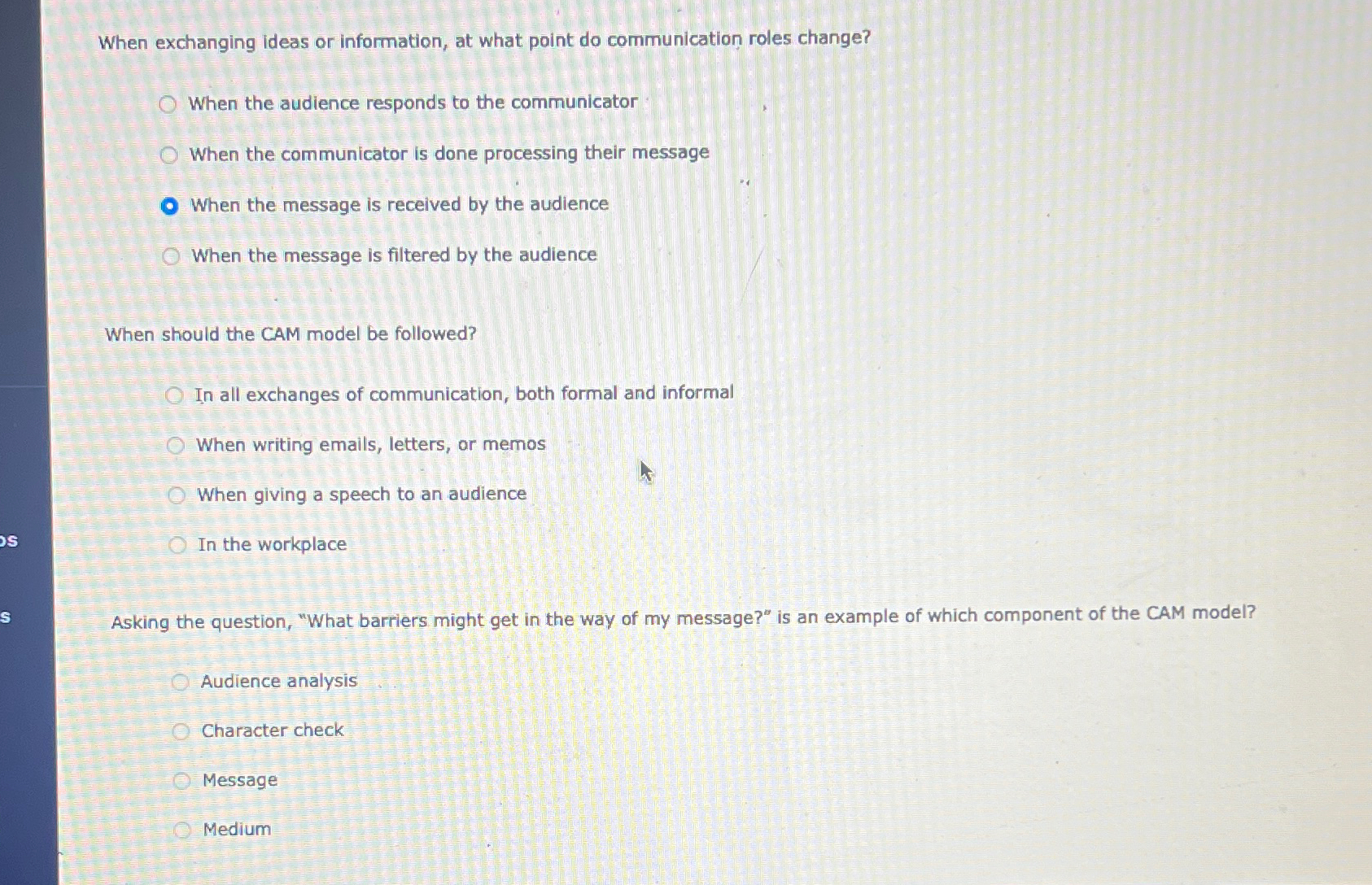  When exchanging ideas or information, at what point do communication roles